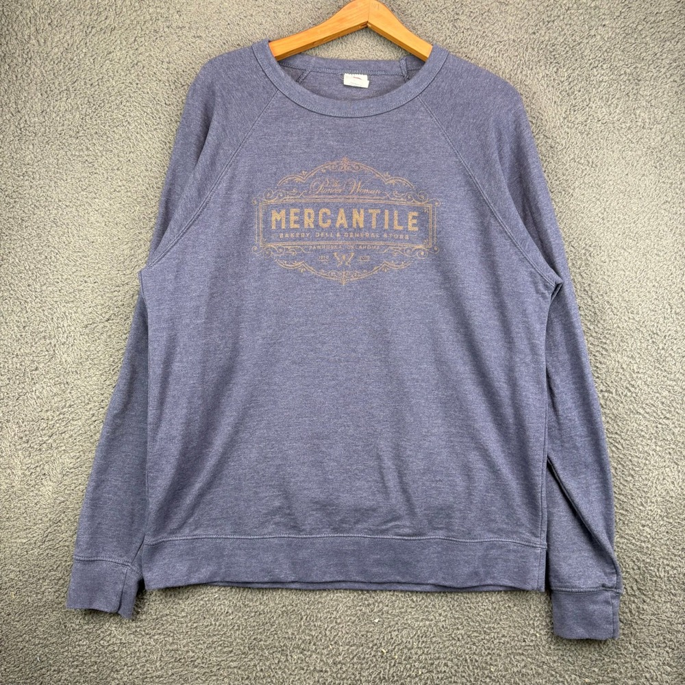 Delta Fleece Pioneer Woman Mercantile Pawhuska OK Heather Sweatshirt Mens XL